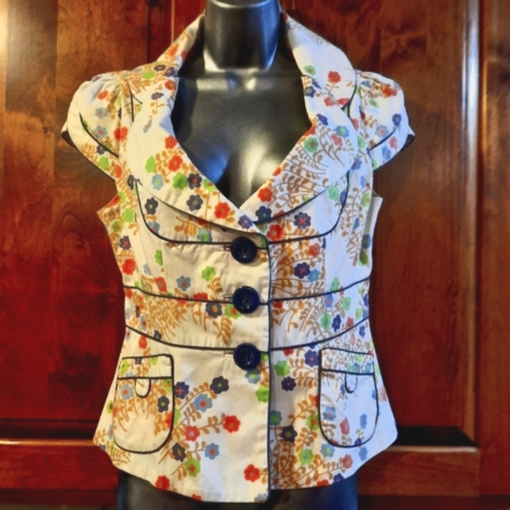 ANTHROPOLOGIE | ELEVENSES Short sleeve Blazer